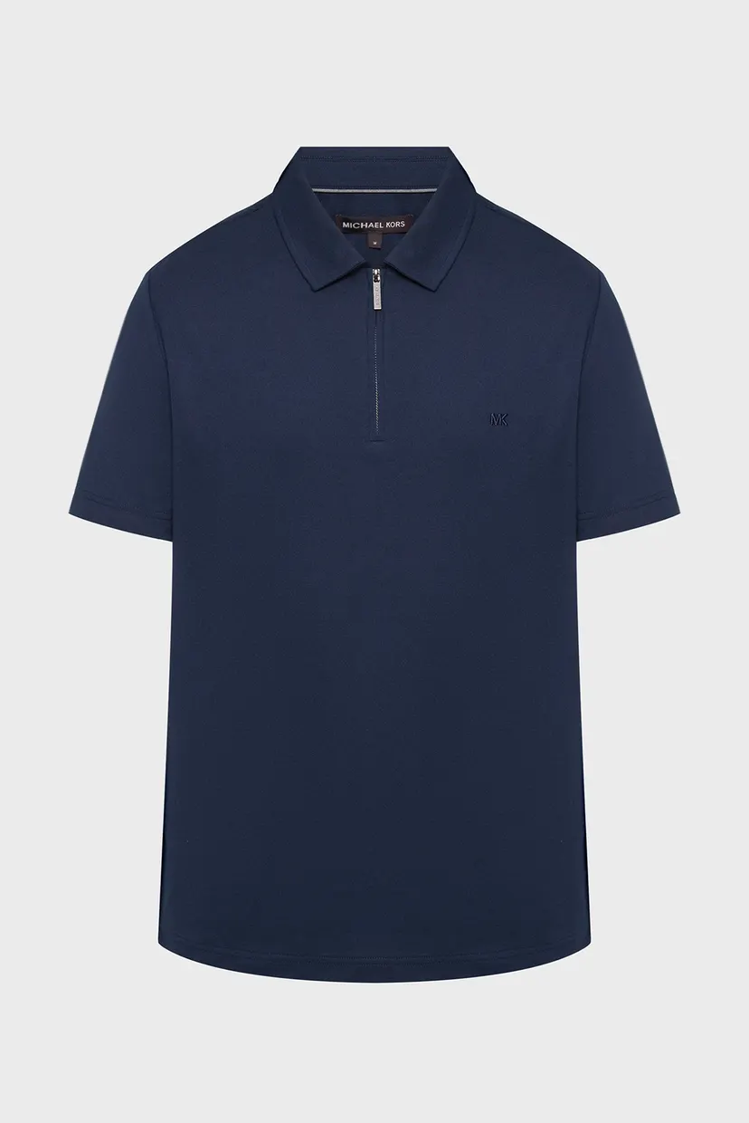 Чоловіче темно-синє поло SLEEK PIQUE SS ZIP POLO 4