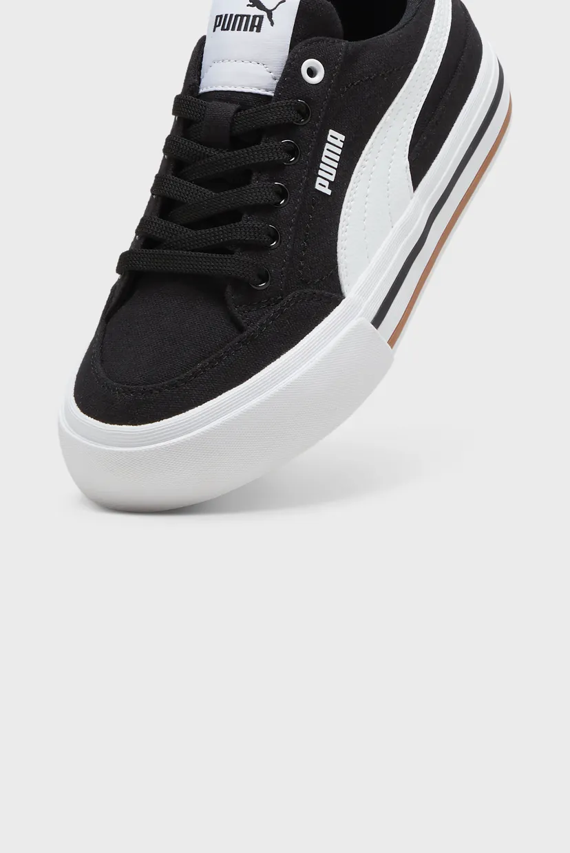 Детские черные кеды Court Classic Vulc Formstrip Youth Sneakers 5