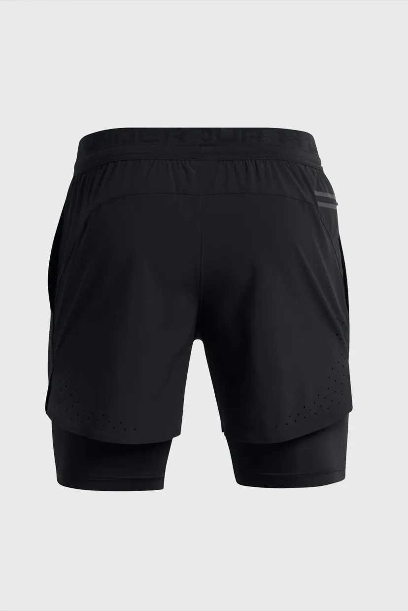 Чоловічі чорні шорти UA Peak Woven 2in1 Sts 6