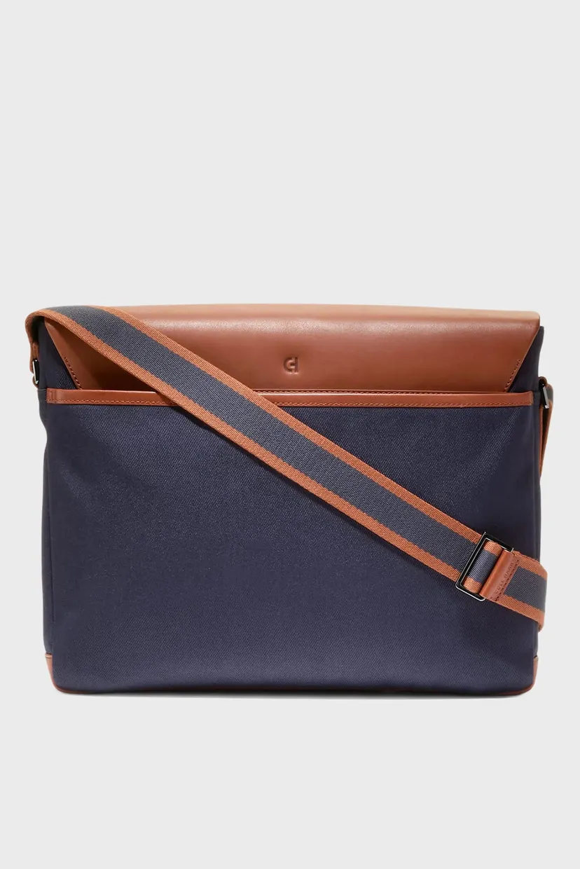 Чоловіча темно-синя сумка Brushed Twill Messenger Bag 3