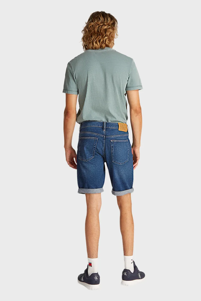 Мужские синие джинсовые шорты SLIM SHORT 3