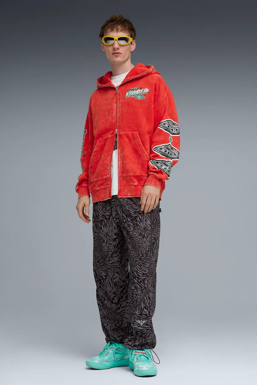 Чоловіче червоне худі Melo World Zip Up Hoodie Men 3