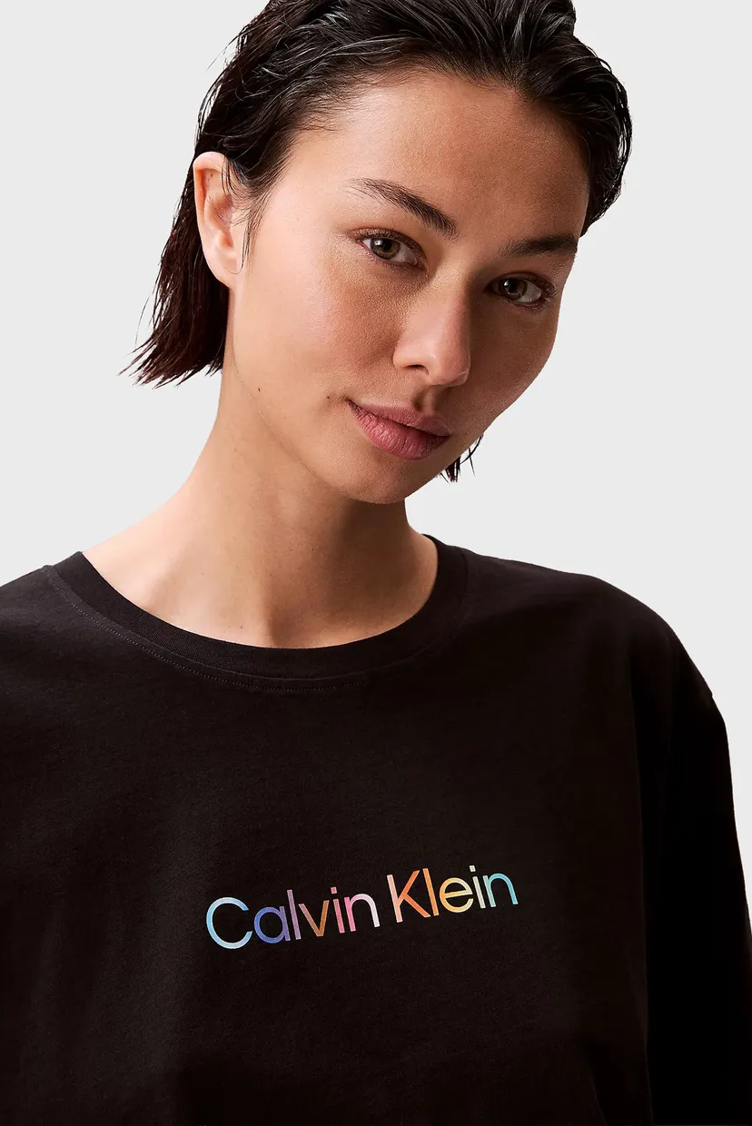 Жіноча чорна футболка COTTON BOXY CROP PRIDE 4