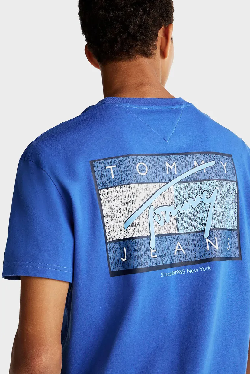 Чоловіча синя футболка TJM REG RWB FLAG TEE EXT 4
