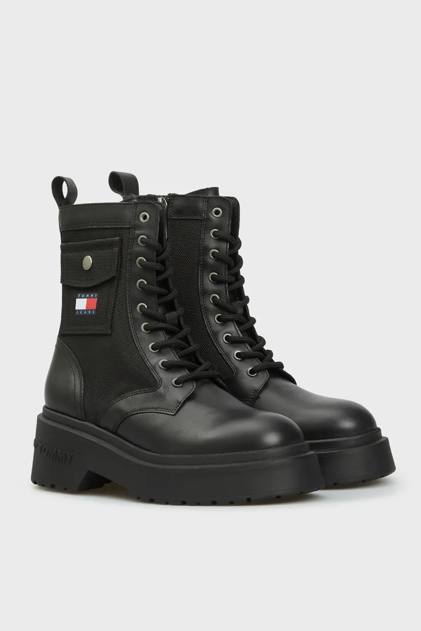 Женские черные ботинки TJW CHUNKY COMBAT BOOT 3