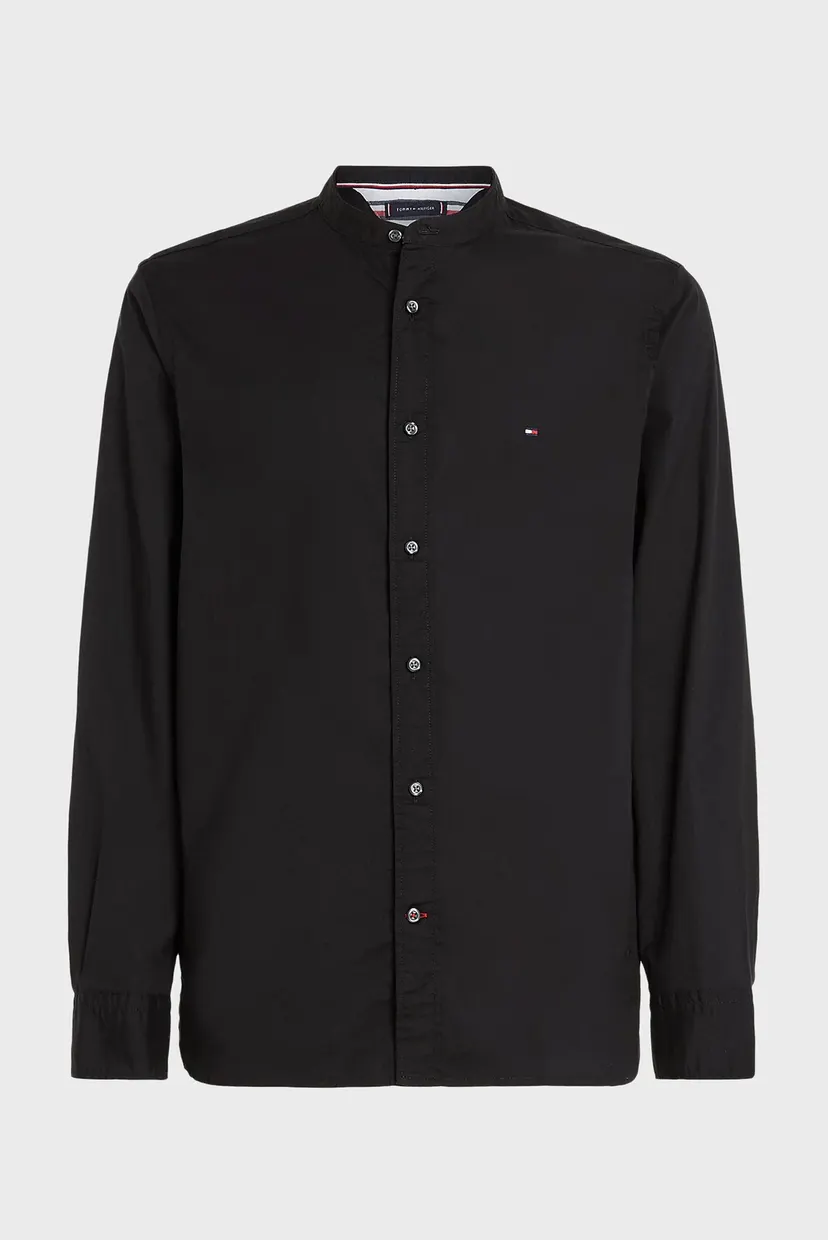 Чоловіча чорна сорочка NATURAL SOFT SOLID MAO RF 5