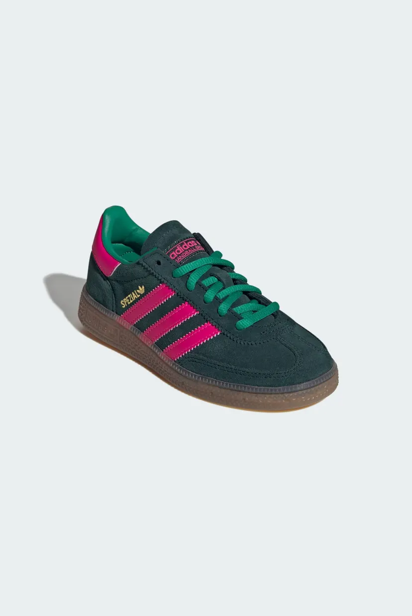 Детские темно-зеленые замшевые сникерсы Handball Spezial Kids 4