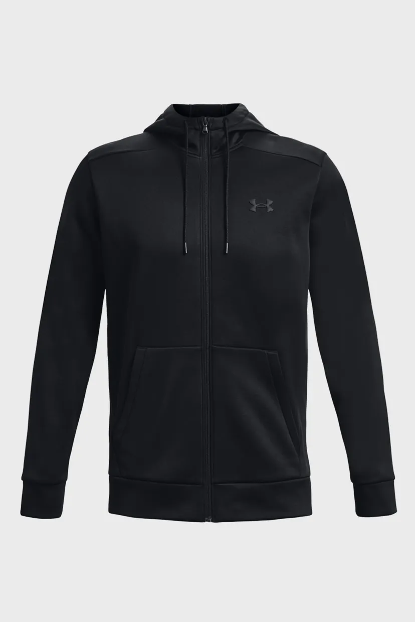 Чоловіче чорне худі UA Armour Fleece FZ Hoodie 5