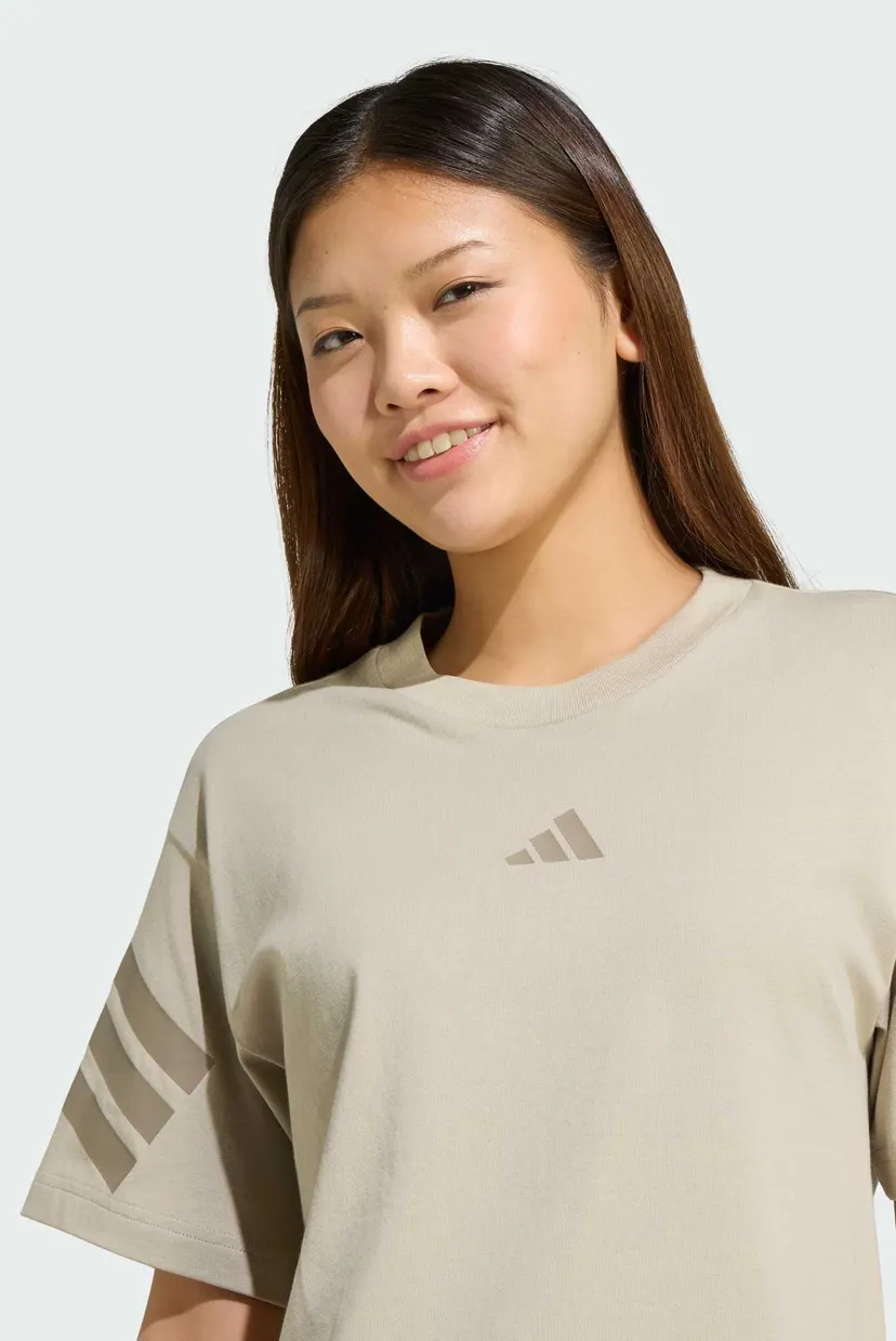 Жіноча бежева футболка Future Icons 3-Stripes 4