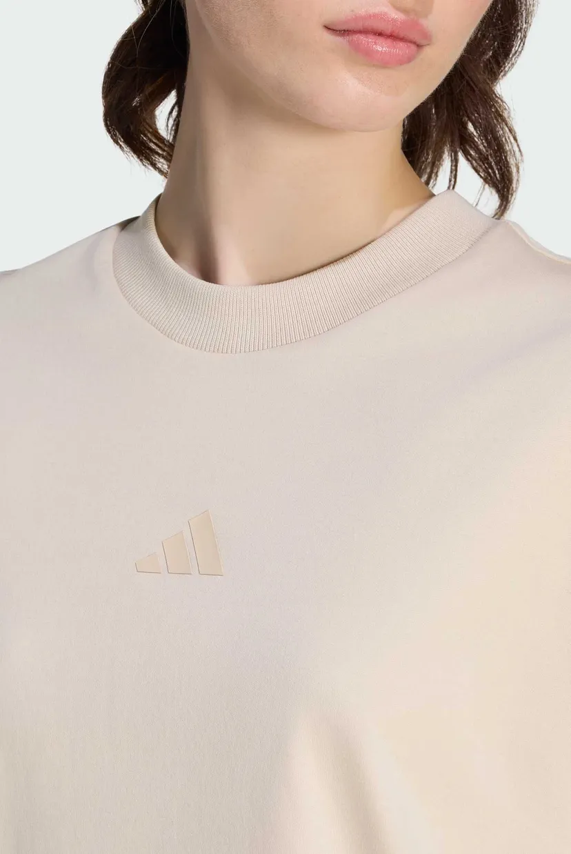 Жіноча бежева футболка SOFT LUX LOOSE 4