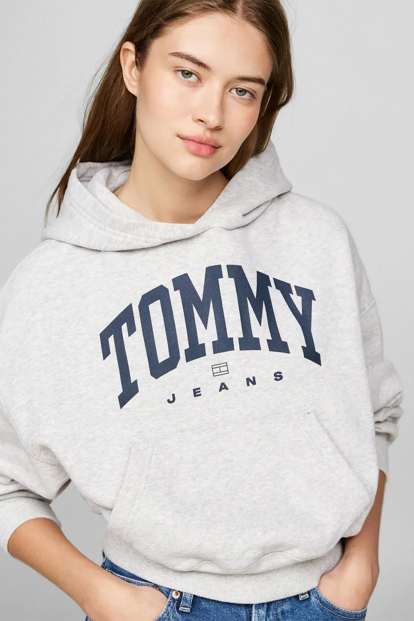 Женское светло-серое худи TJW VTG VARSITY 1 4