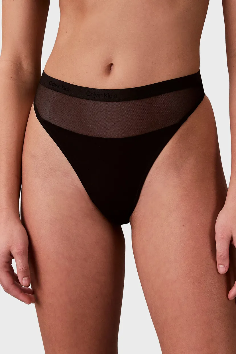Жіночі чорні трусики THONG 4
