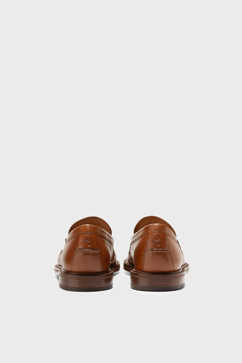 Чоловічі коричневі шкіряні лофери American Classics Pinch Penny Loafer 4