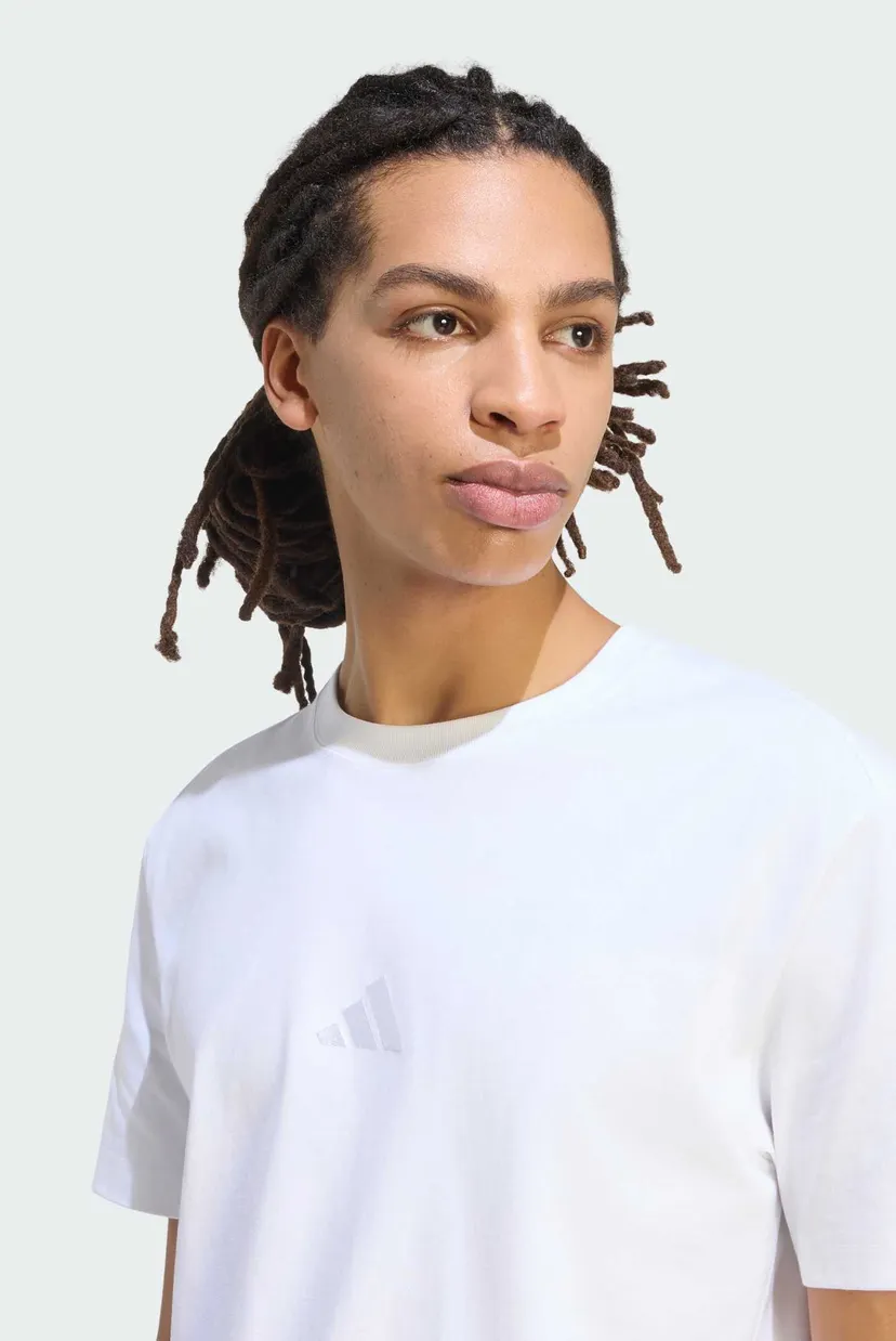 Мужская белая футболка ADIDAS KIT SMALL LOGO 4
