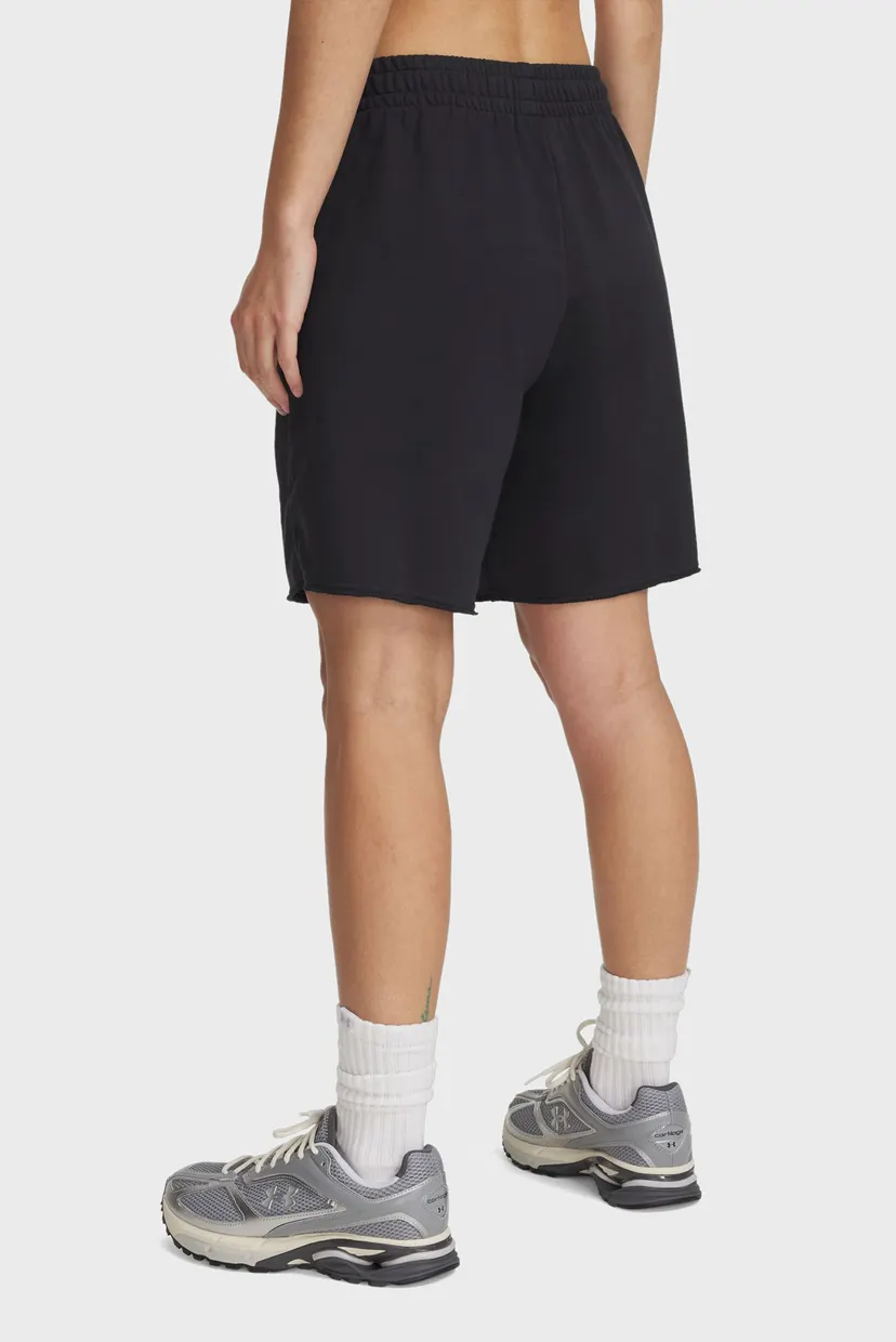 Женские черные шорты UA Icon Terry Long Short 3