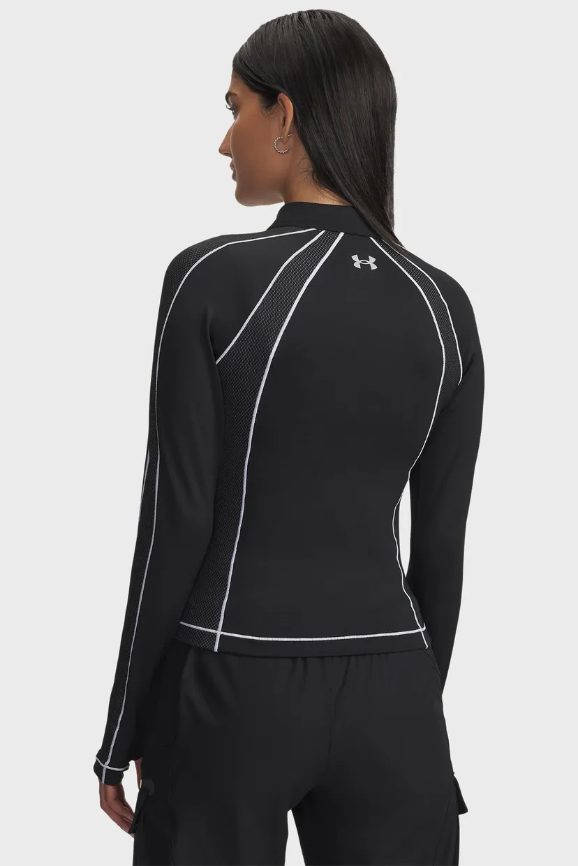 Женская черная спортивная кофта UA ColdGear Novelty 1/2 Zip 3