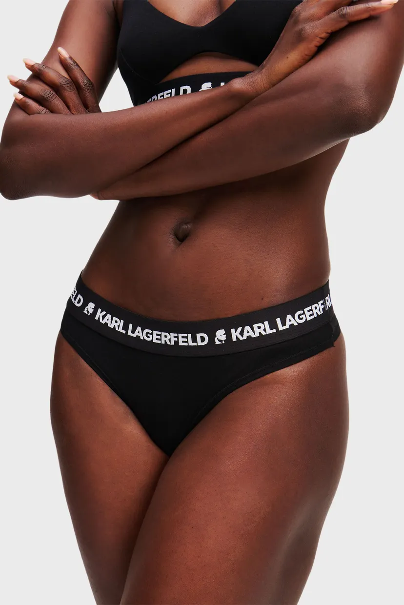 Женские черные трусики (3 шт) LOGO THONG 5