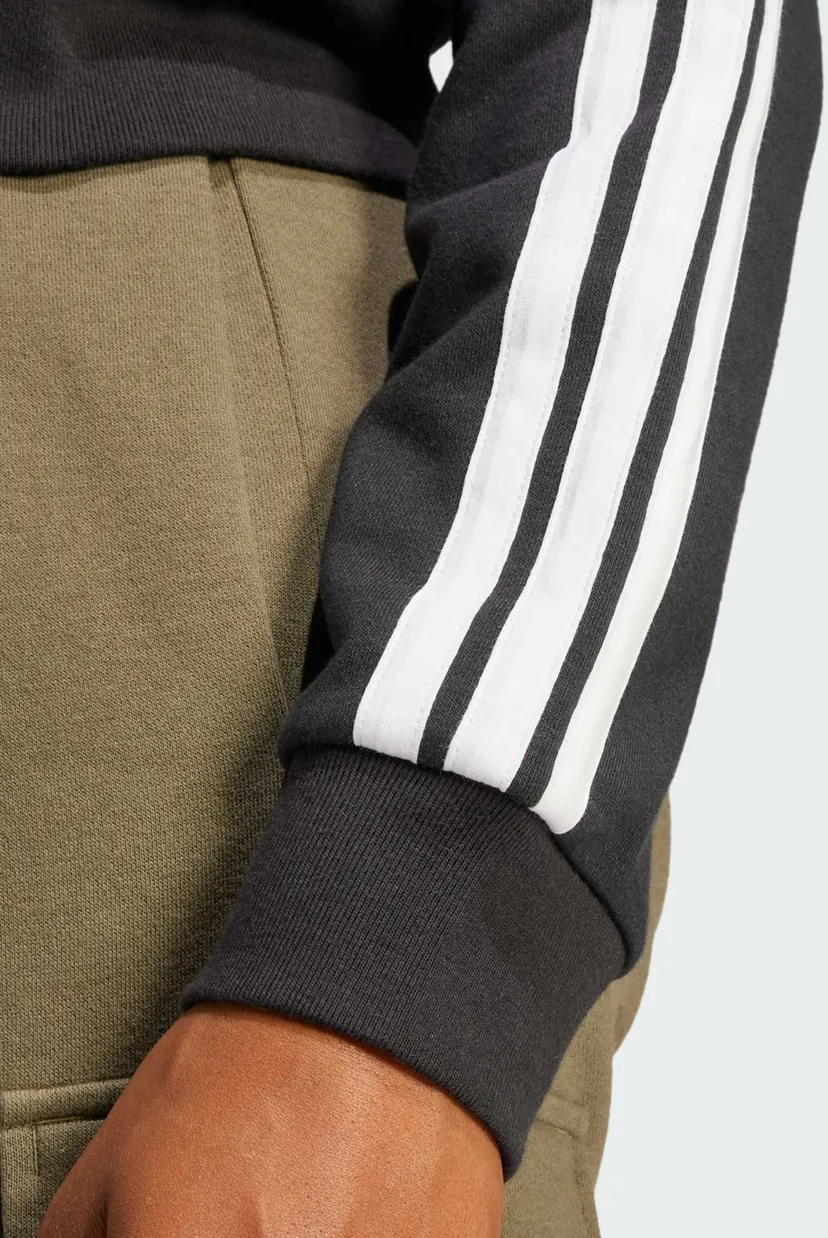 Жіноче чорне худі Essentials 3-Stripes French Terry 4