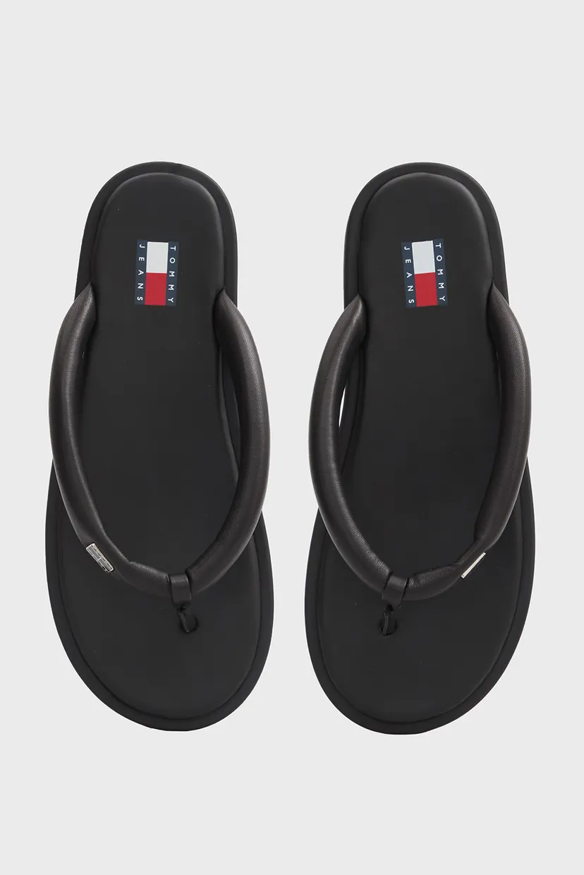 Жіночі чорні шкіряні в'єтнамки SOFT PADDED 4