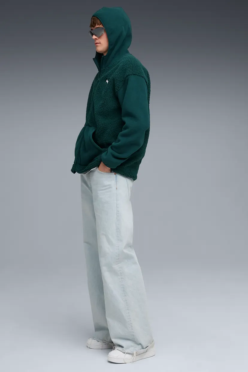 Чоловіче темно-зелене худі Essentials Elevated Relaxed Winterized