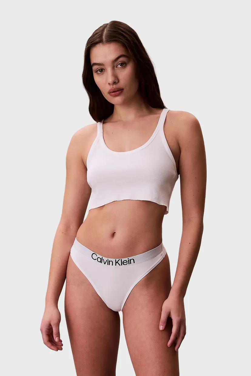 Женские белые трусики THONG 4