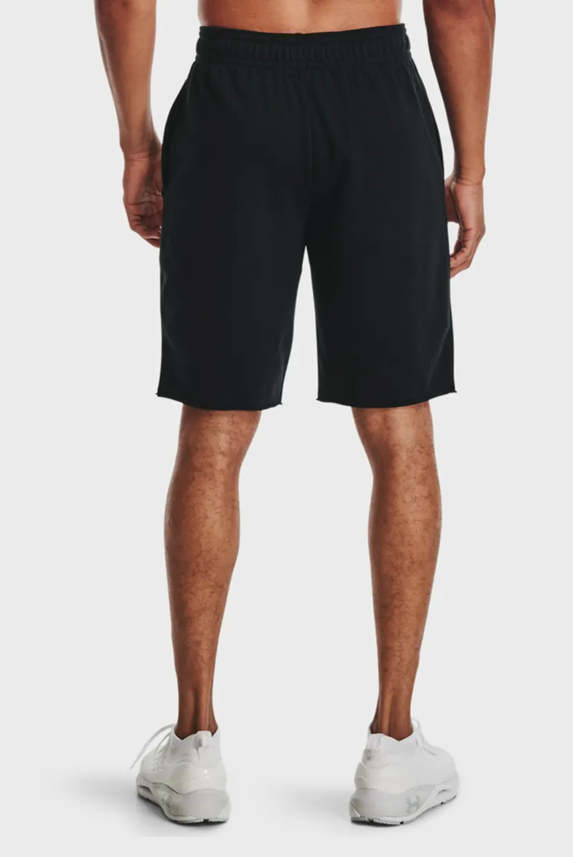 Мужские черные шорты UA RIVAL TERRY SHORT 3