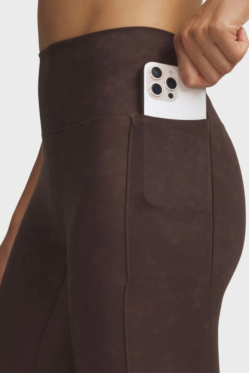 Жіночі темно-коричневі тайтси Meridian Suede Ankle Legging 4
