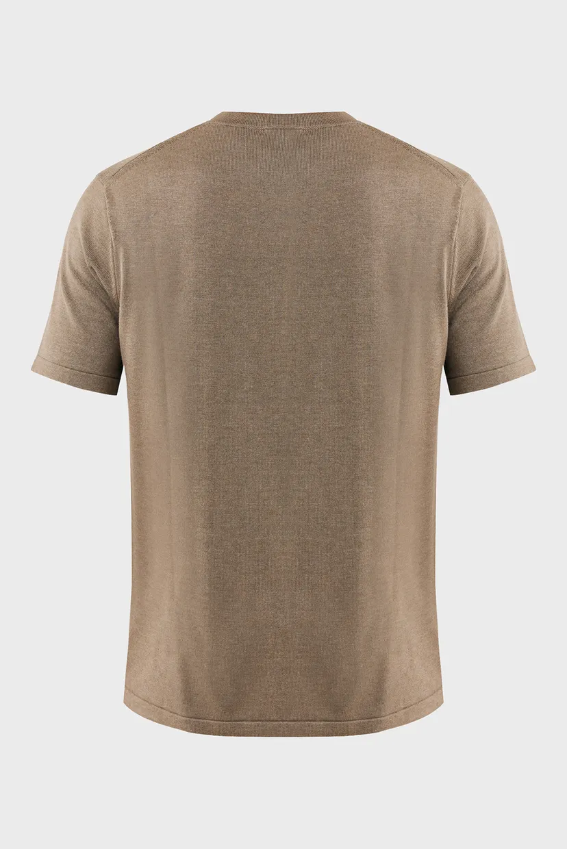 Мужской бежеый джемпер LORENZO Premium knit t-shirt 5