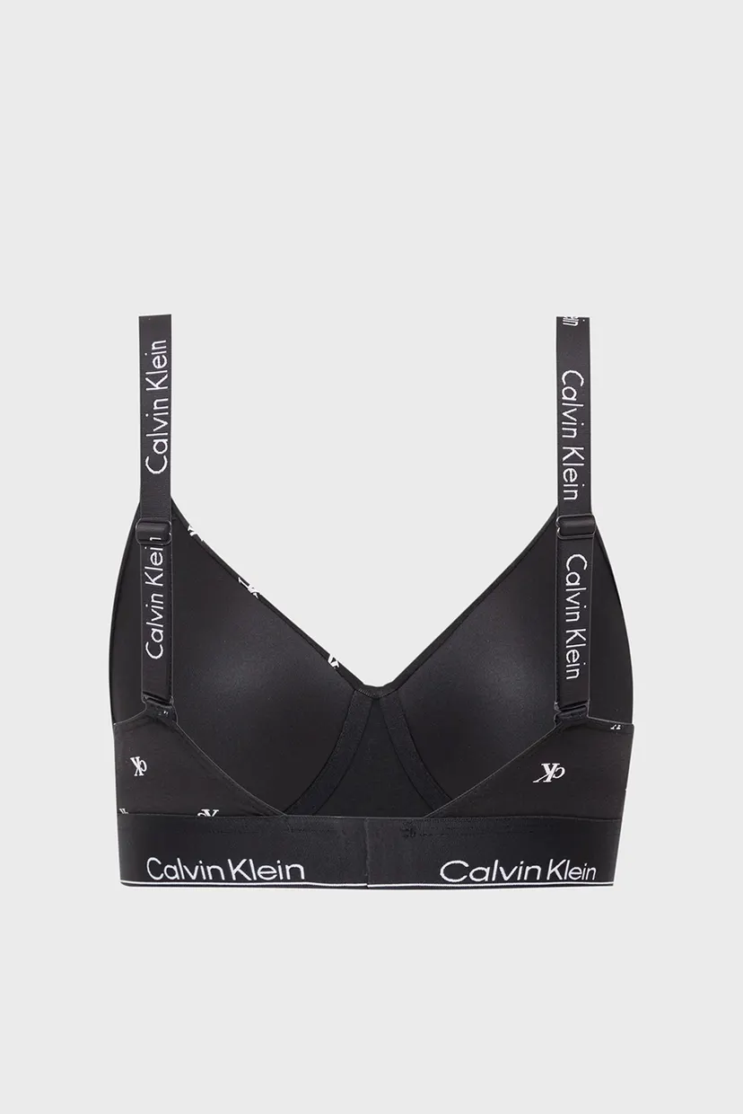 Женский черный бюстгальтер с узором LGHTLY LINED BRALETTE 8