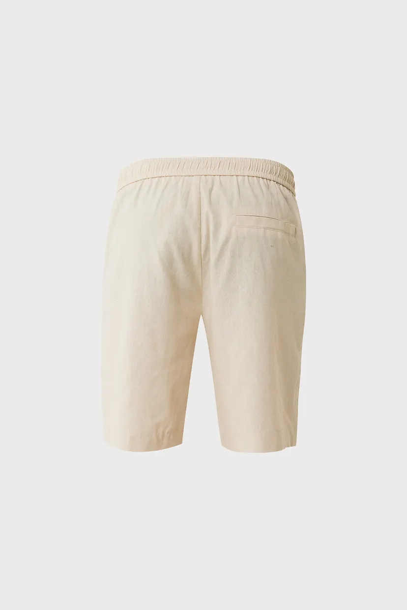 Чоловічі бежеві лляні шорти DANIEL Basic linen shorts 6