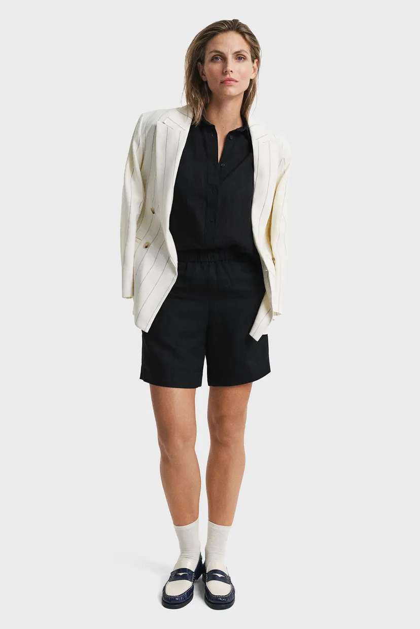 Жіночі чорні лляні шорти REL LINEN BLEND PULL ON SHORTS 4