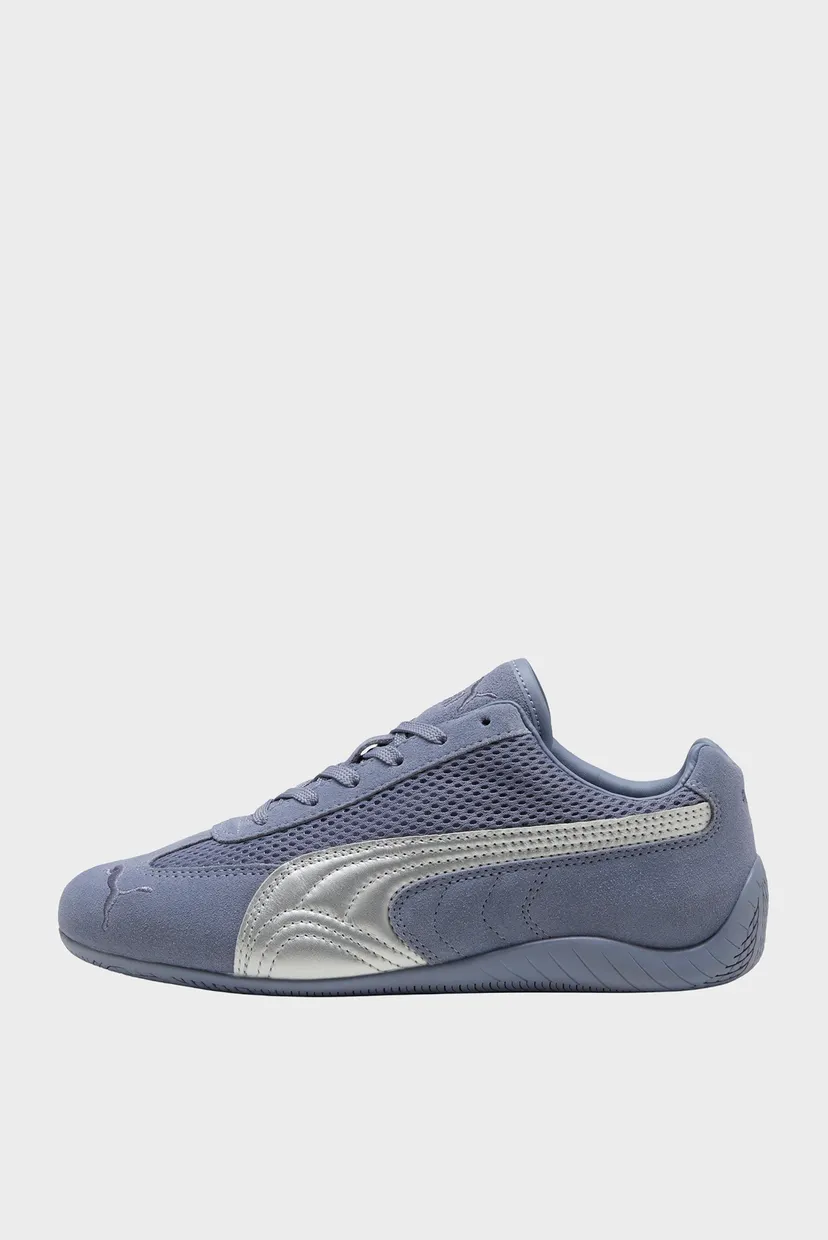 Голубые замшевые кроссовки Speedcat Premium Sneakers Unisex 4