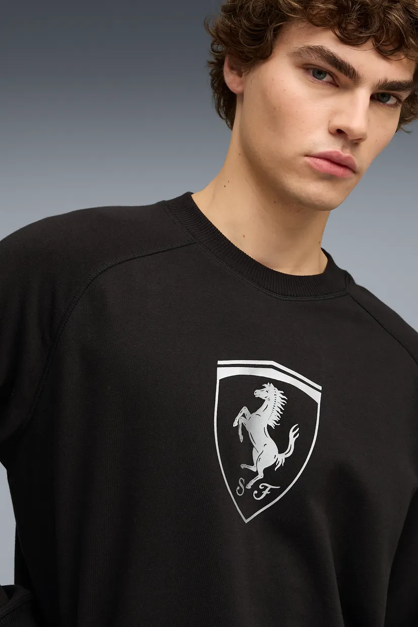 Чоловічий чорний світшот Scuderia Ferrari Sportswear Shield Crew Men 4