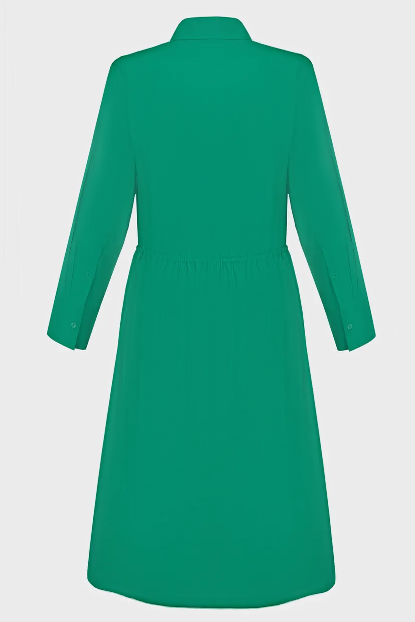 Жіноча зелена сукня MD BLOUSON LS MIDI SHIRT DRESS 6