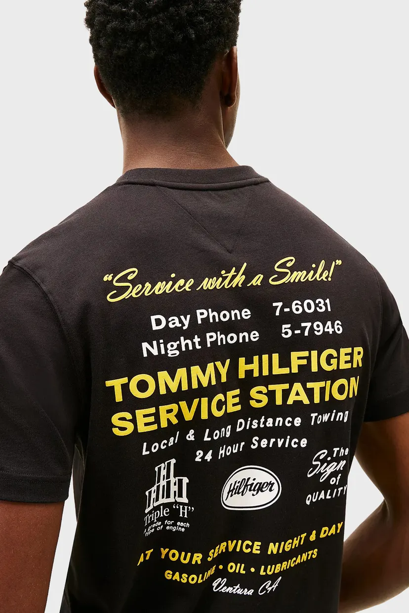 Чоловіча чорна футболка SERVICE STATION TEE 4