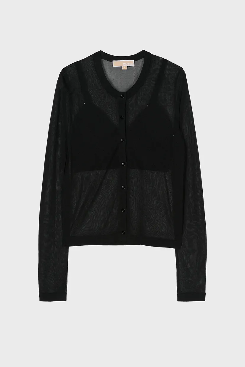 Жіночий чорний кардиган ECO SHEER CROP CARDI 6