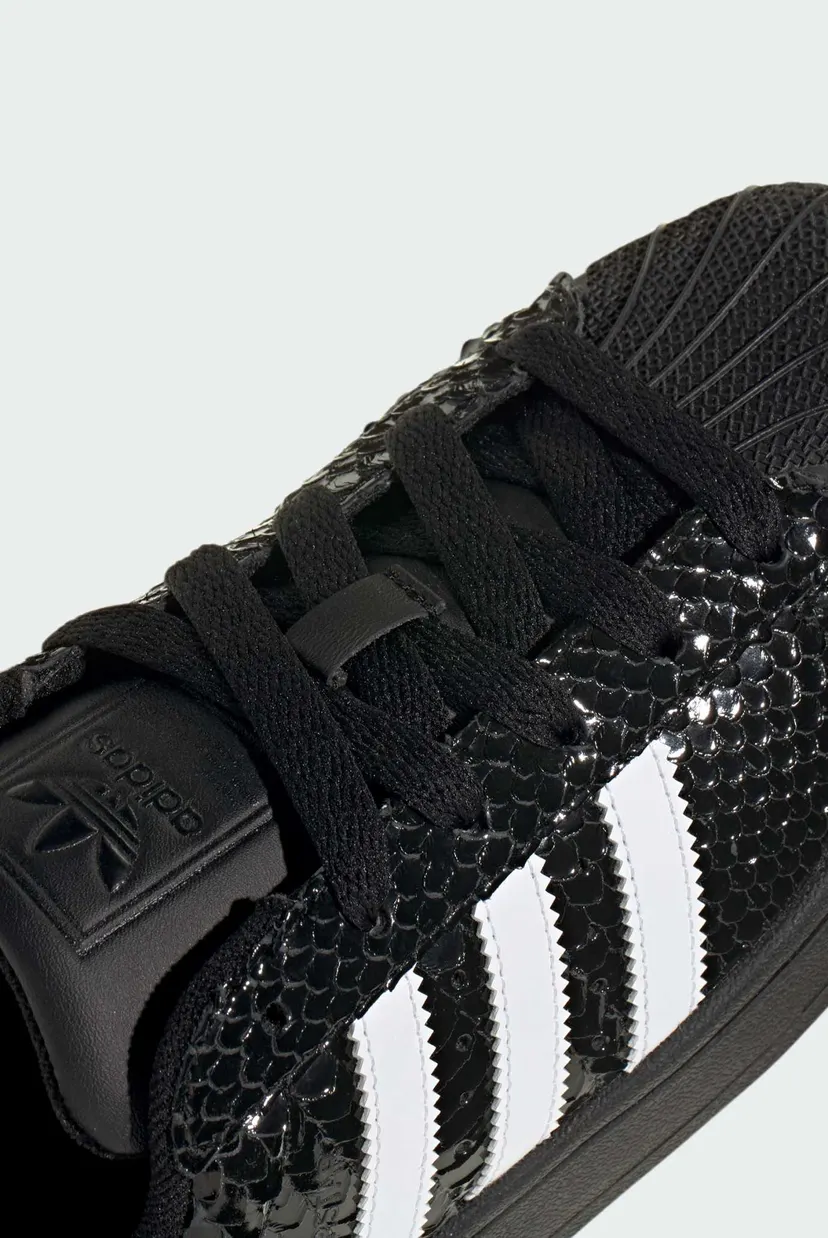 Женские черные кожаные сникерсы SUPERSTAR II 8