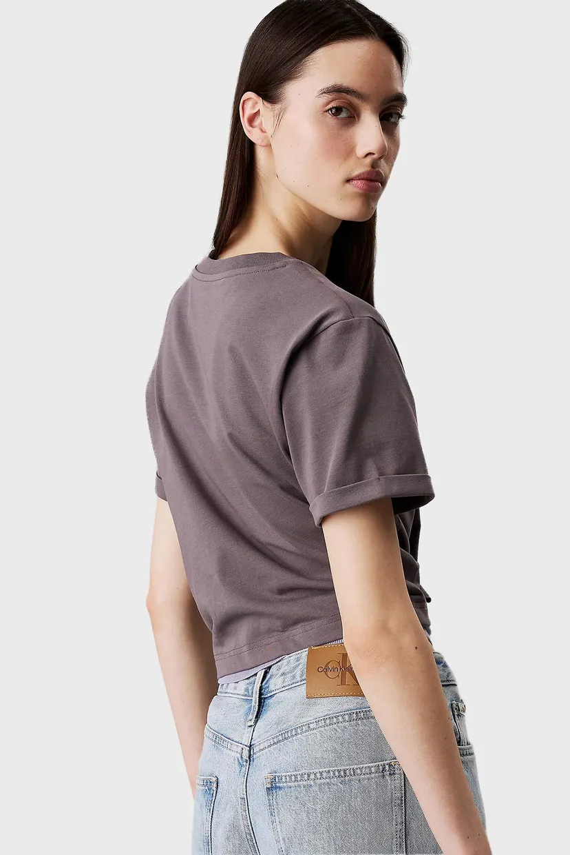 Женская серая футболка CROPPED TEE 3