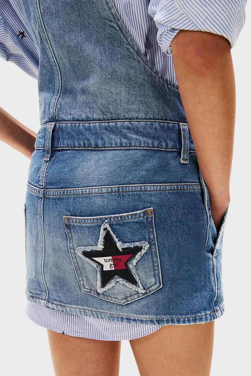Жіночий синій джинсовий сарафан TOMMY GIRL 5