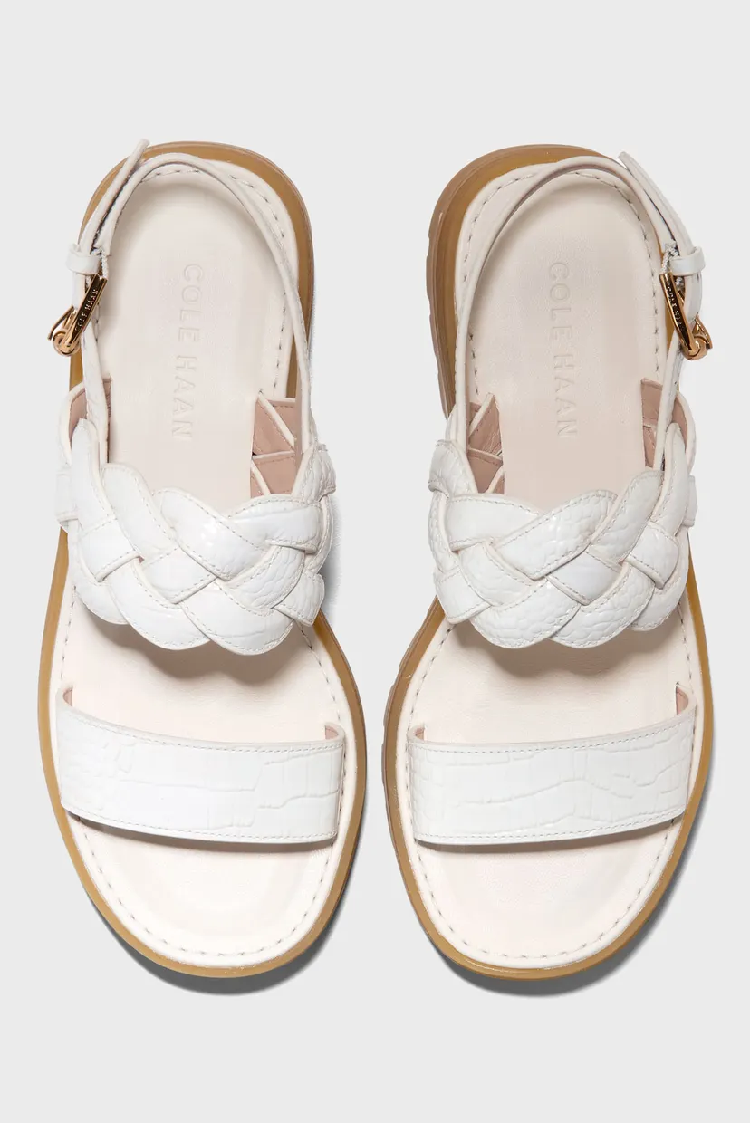 Женские белые кожаные сандалии Cressida Lug Sandal 4