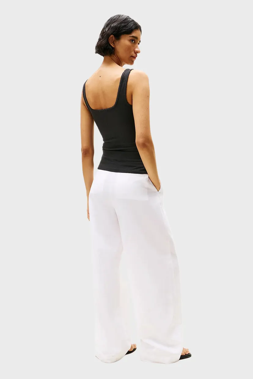 Жіночий чорний топ 5X2 RIB SLIM SQUARE-NK TANK 3