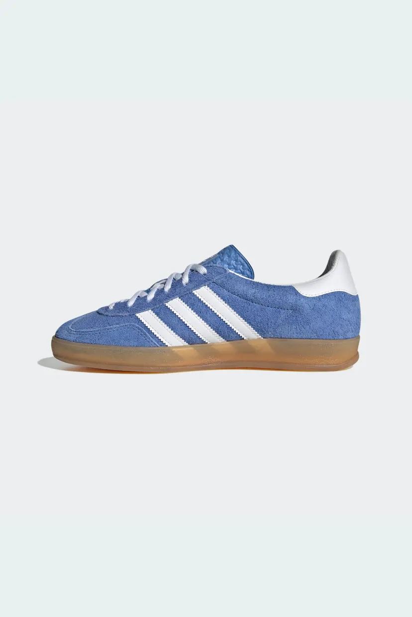 Жіночі сині замшеві снікерси Gazelle Indoor 6