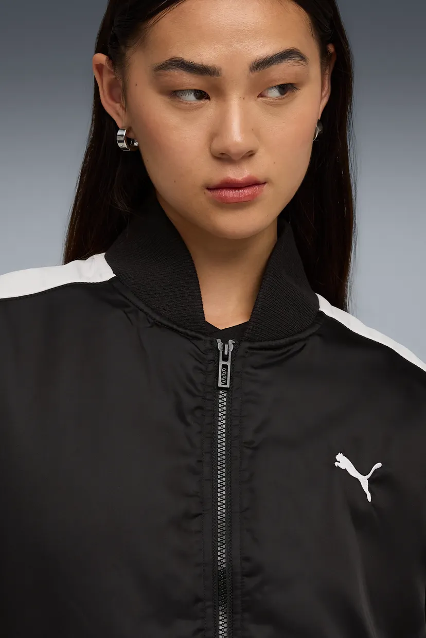 Черный бомбер T7 Bomber Jacket Unisex (унисекс) 4