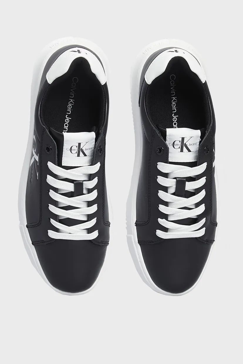 Женские черные кожаные сникерсы CHUNKY CUPSOLE MONO LTH WN 4