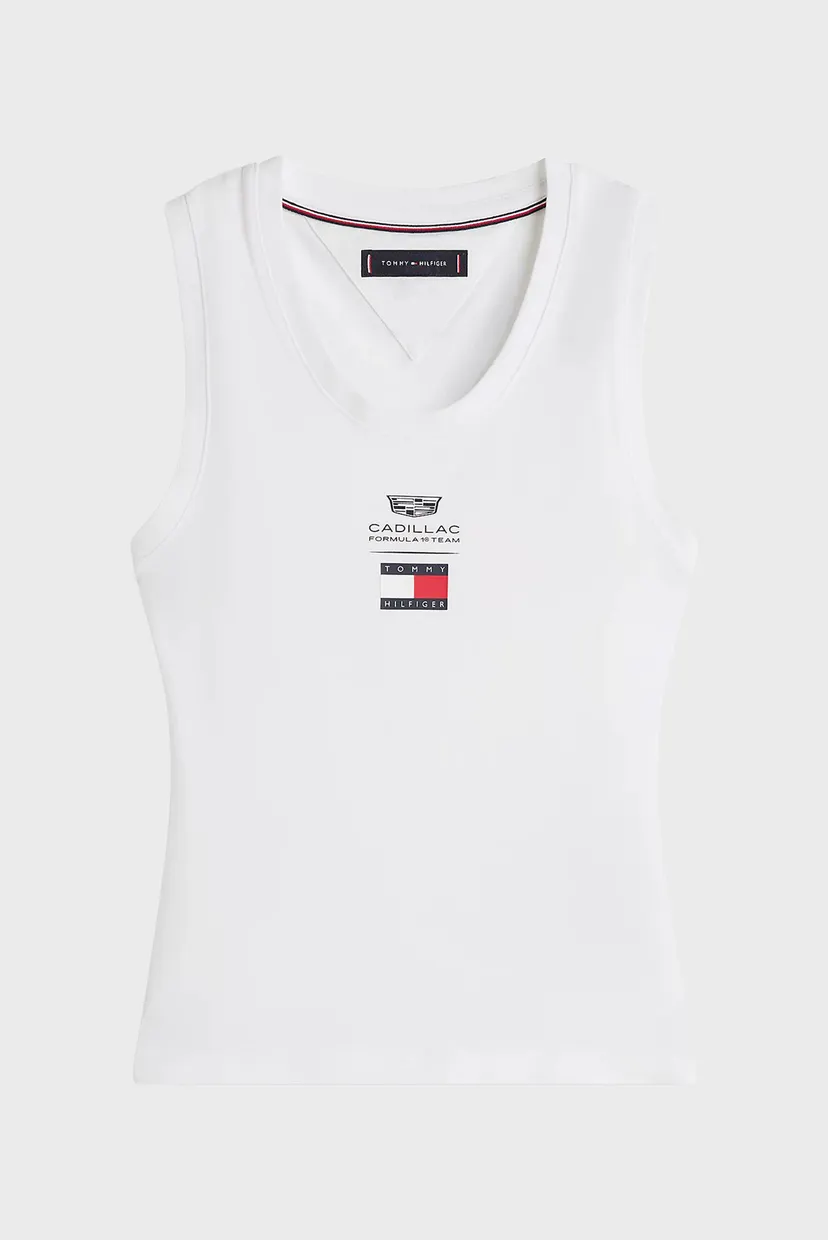 Женская белая майка TH x Cadillac Formula 1® Team 6