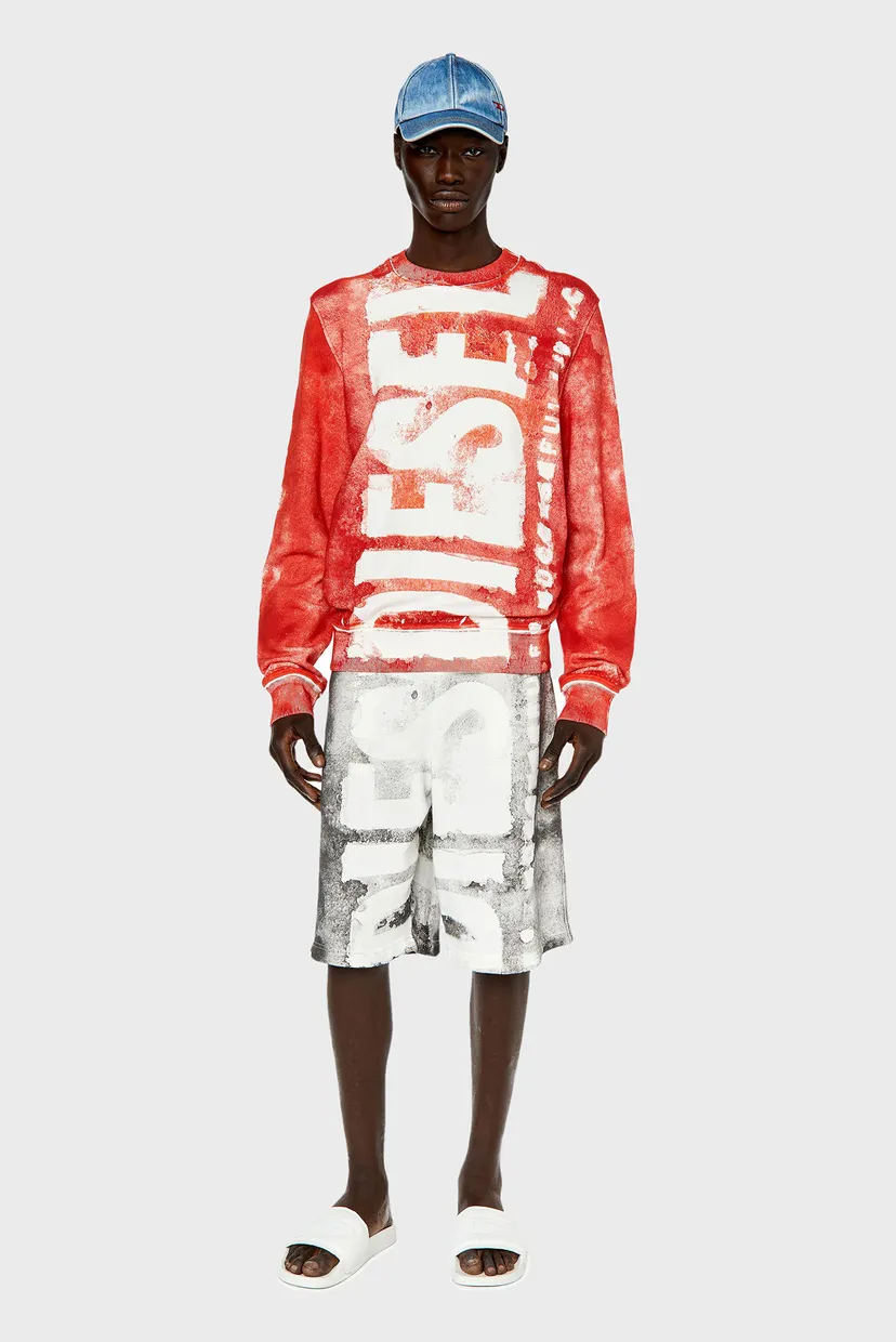 Мужской красный свитшот S-GINY Diesel A08664 0NFAV — MD-Fashion