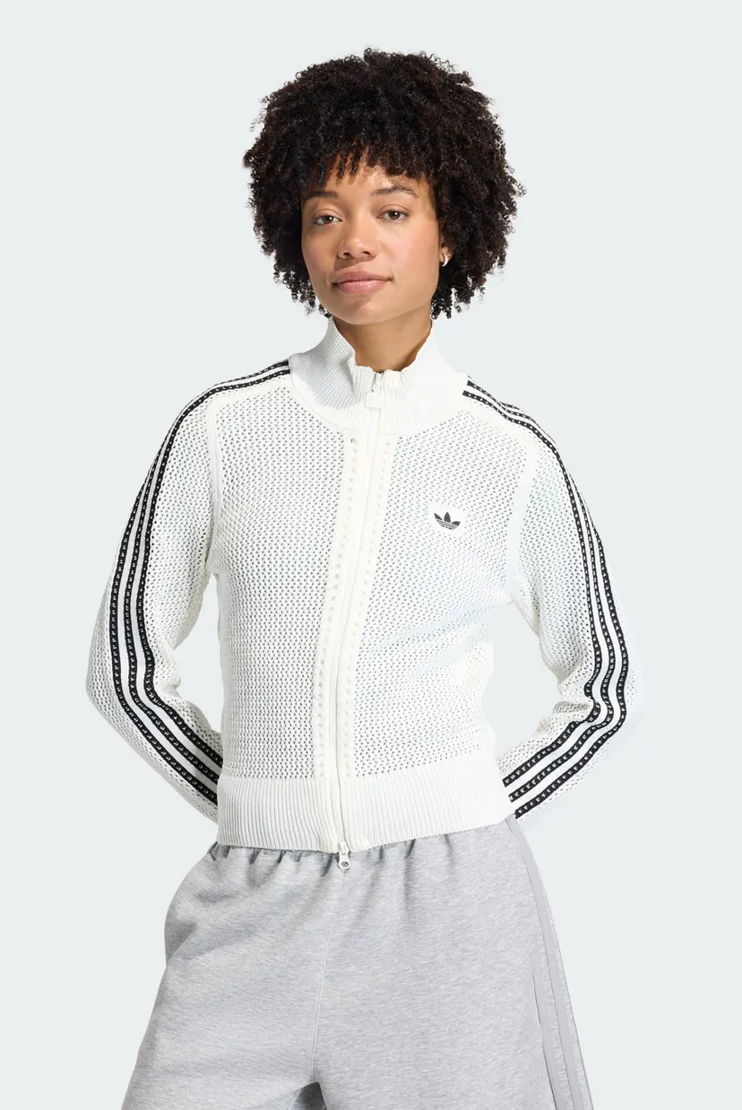 Женская белая спортивная кофта KNITTED CROCHET FIREBIRD adidas