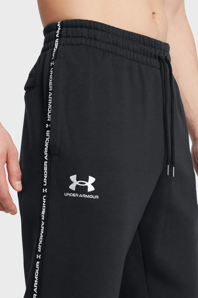 Мужские черные спортивные брюки UA Icon Fleece Jgr Taping 4