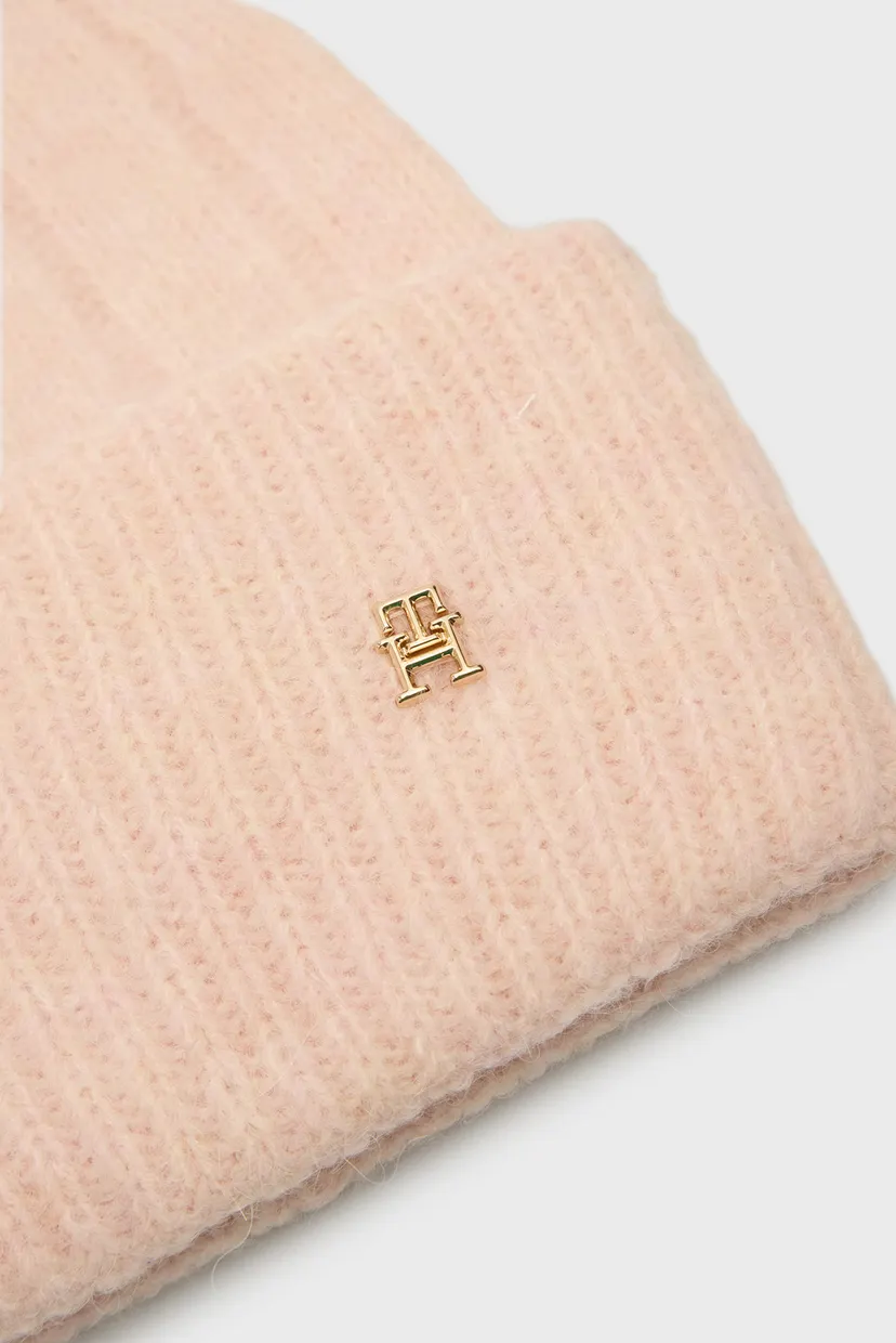 Женская розовая шапка TH TIMELESS BEANIE 4