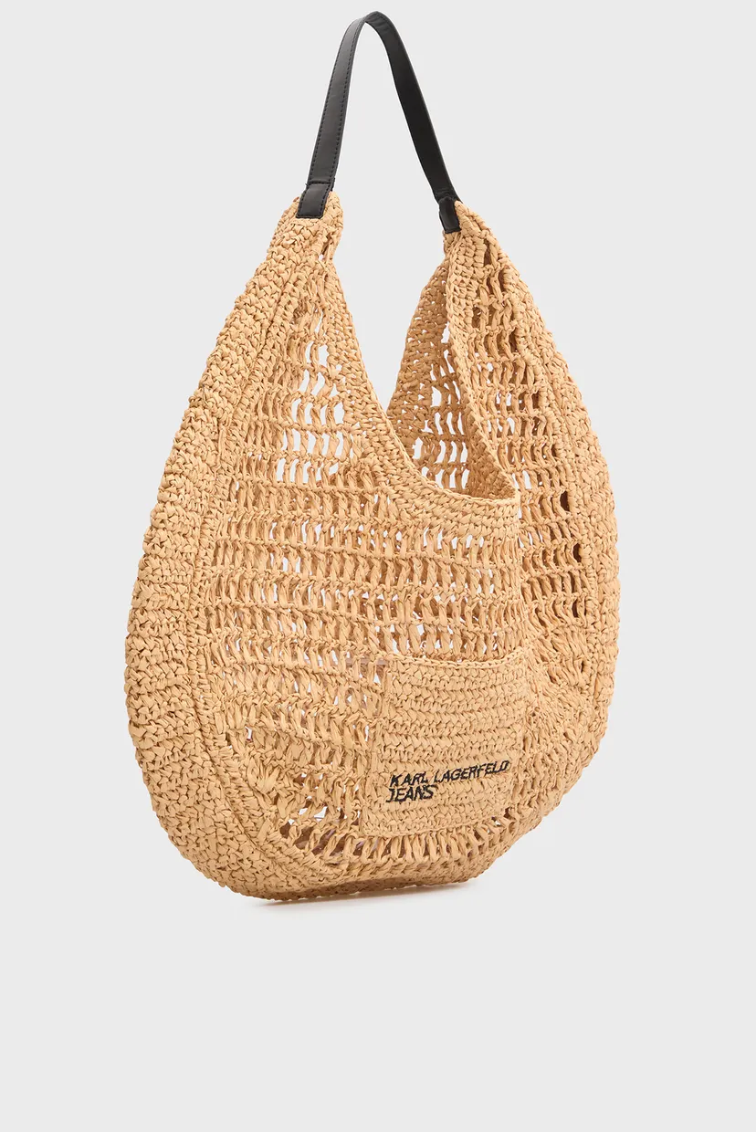 Женский бежевый шоппер RAFFIA SUMMER HOBO 3